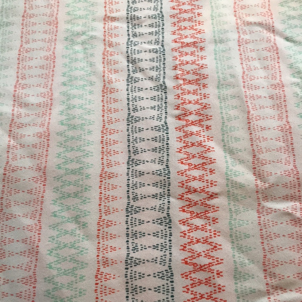 Colorful Cloth Shower Curtain ROOM ESSENTIALS Size 72” wide x 70” orange blue